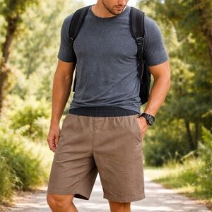 The North Face Men’s XL Brown Casual Shorts Elastic Waist